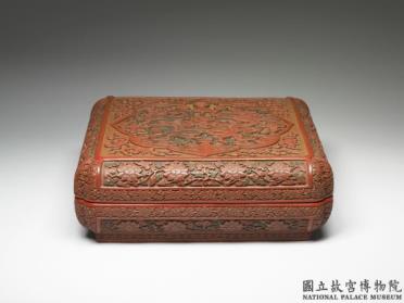 图片[2]-Carved polychrome lacquer square box with dragon-and-cloud pattern, Qing dynasty, Qianlong reign(1736-1795)-China Archive